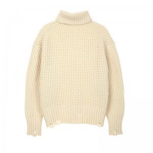Knitwear Factory Custom Fall Winter Fashion Casual Turtleneck Burnitty Knitts