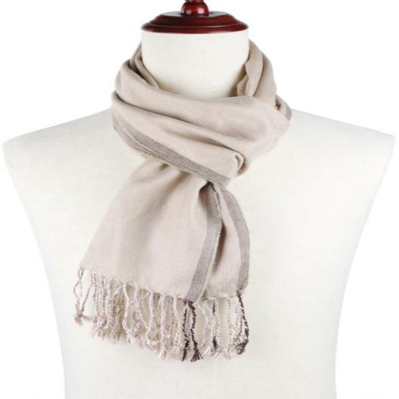 Moda de algodón viscoso rayón gruesas bufandas de tejido de cachemira